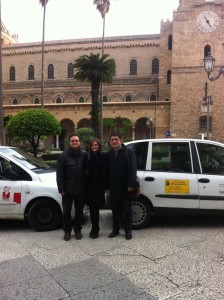 Francesco e Isabela Ceresia, y Angel Solanes, en Palermo