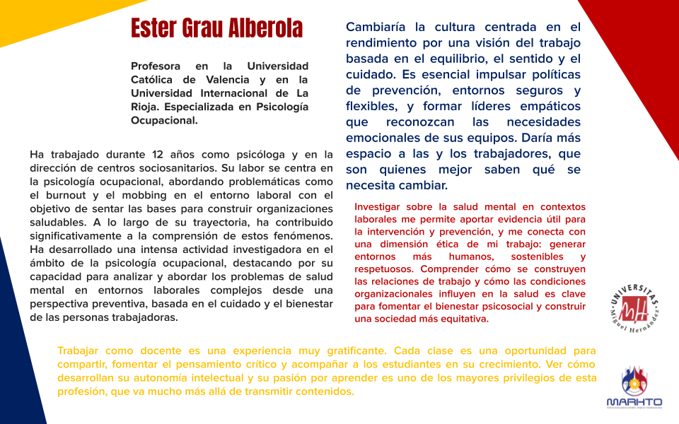 Talento Docente MARHTO: Ester Grau Alberola