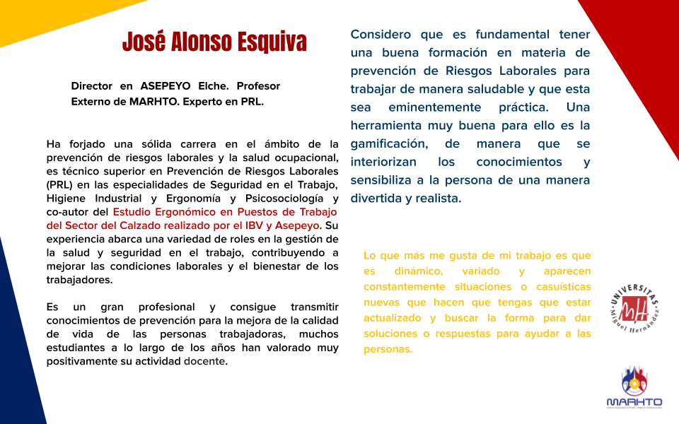 Talento Docente MARHTO: José Alonso Esquiva